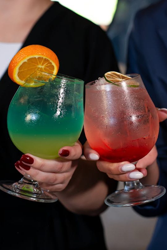Drinks toasting.